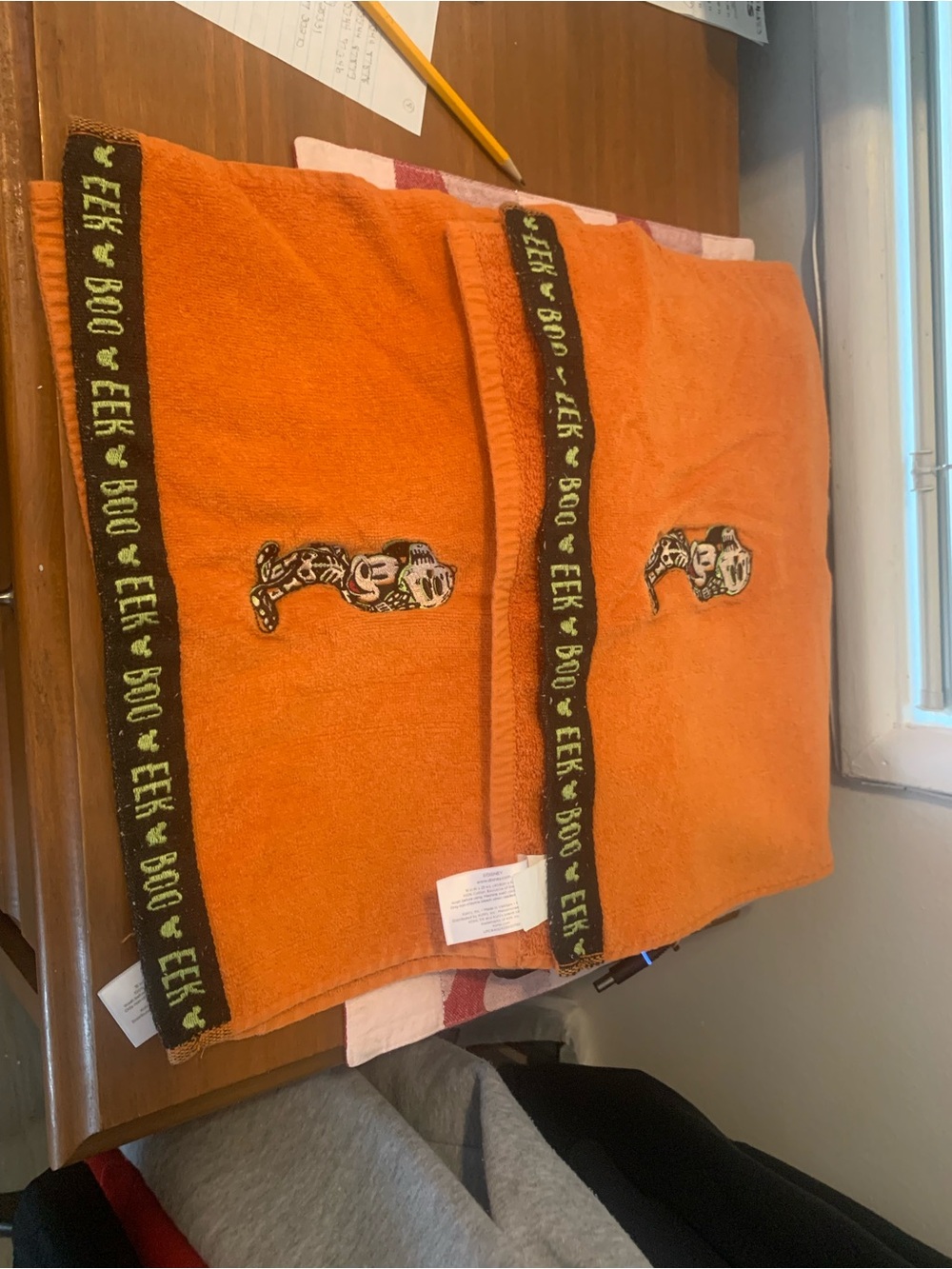 Disney Mickey Skelton Halloween Hand Towels- set of 2